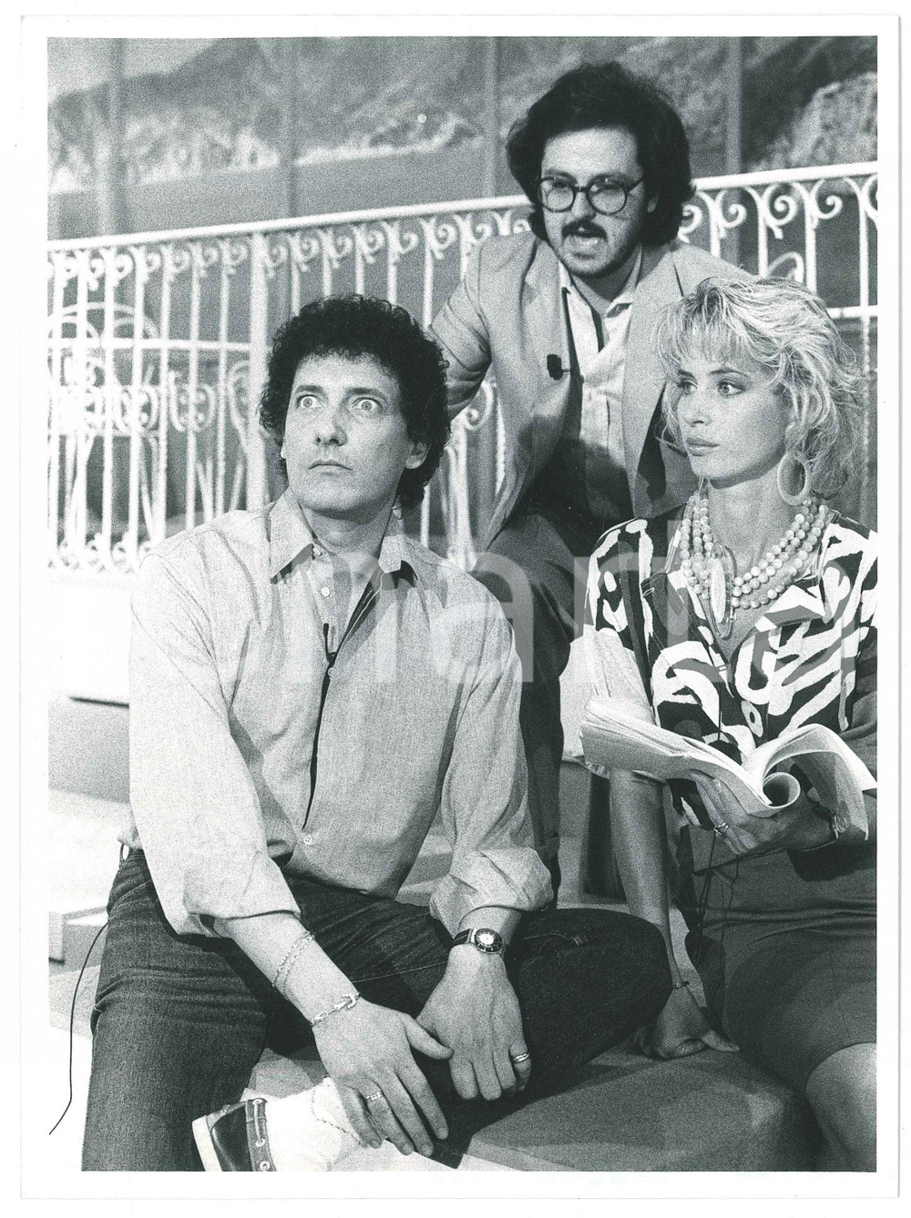 Fotografia d epoca originale 1985 RAI UNO Italia mia JOCELYN Gigi MARZULLO Jinny STEFFAN Foto 18x24 cm 3 1