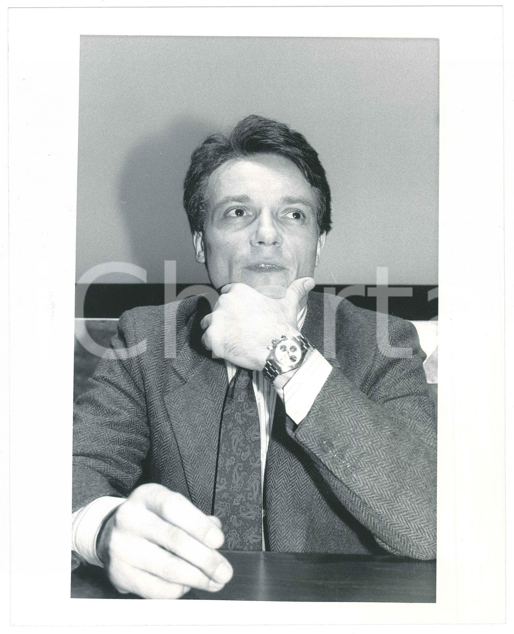 Materiale cinematografico d’epoca 1990 ca ITALIA  MUSICA Massimo RANIERI Ritratto  Foto 20x25 cm 1 1