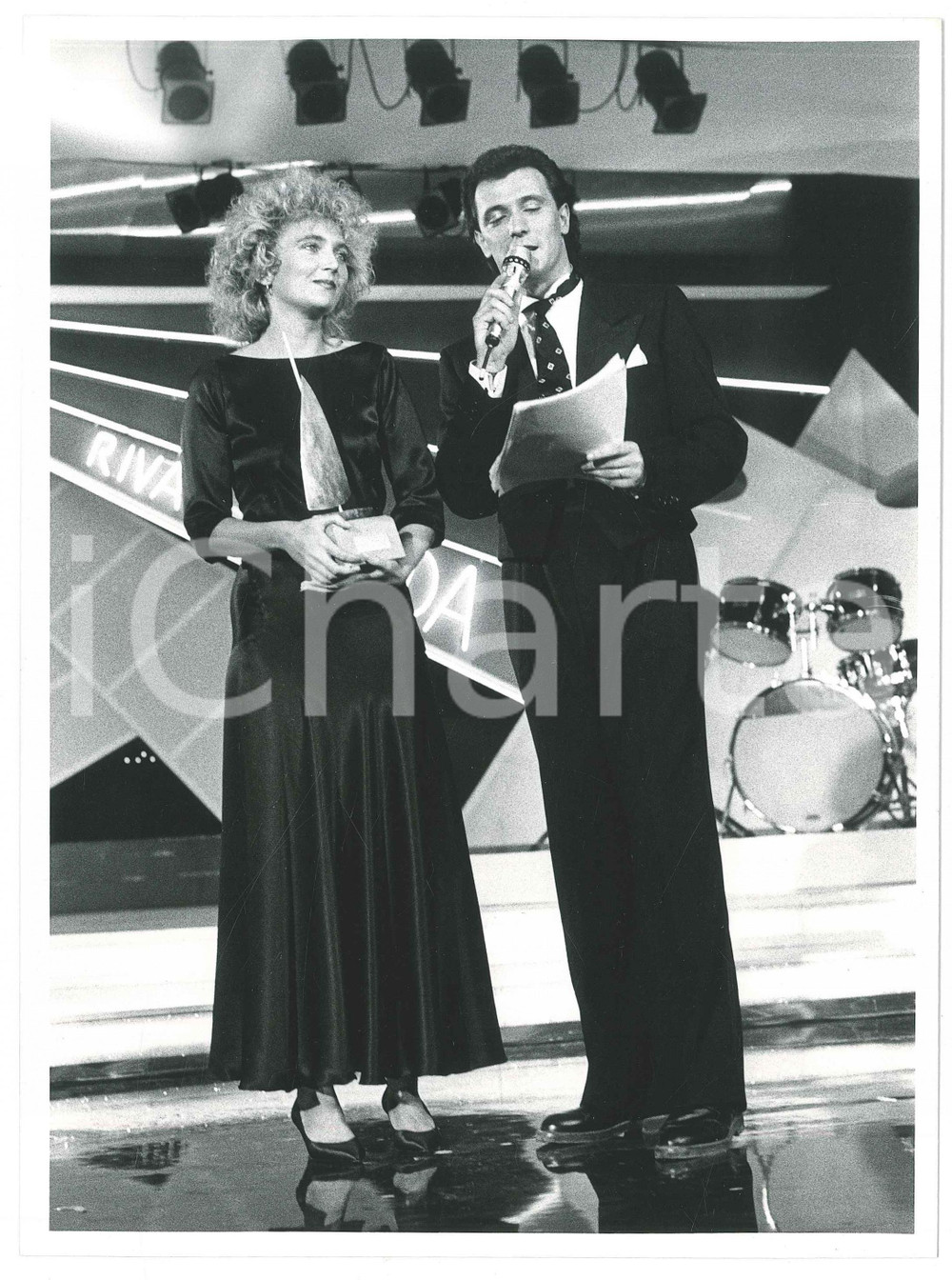 Fotografia d epoca originale 1984 RIVA DEL GARDA  VELA D ORO Rossana CASALE Mauro MICHELONI 4 Foto 24x18 1