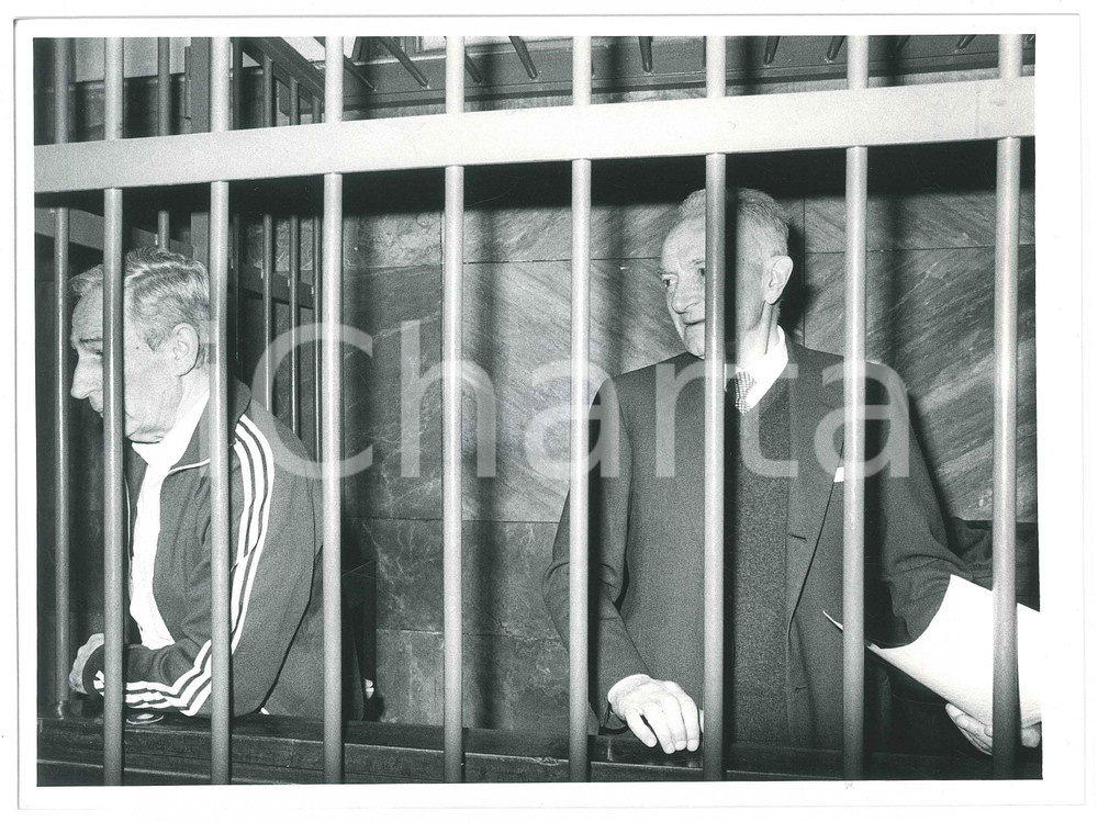 Fotografia d epoca originale 1985 ca MILANO Processo AMBROSOLI Michele SINDONA Roberto VENETUCCI Foto 24x17 1