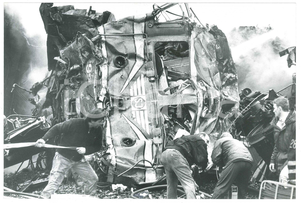 Fotografia d epoca originale 1987 LERUM  SWEDEN Train crash SJ Statens JÃ¤rnvÃ¤gar  Photo 24x16 cm 6 1