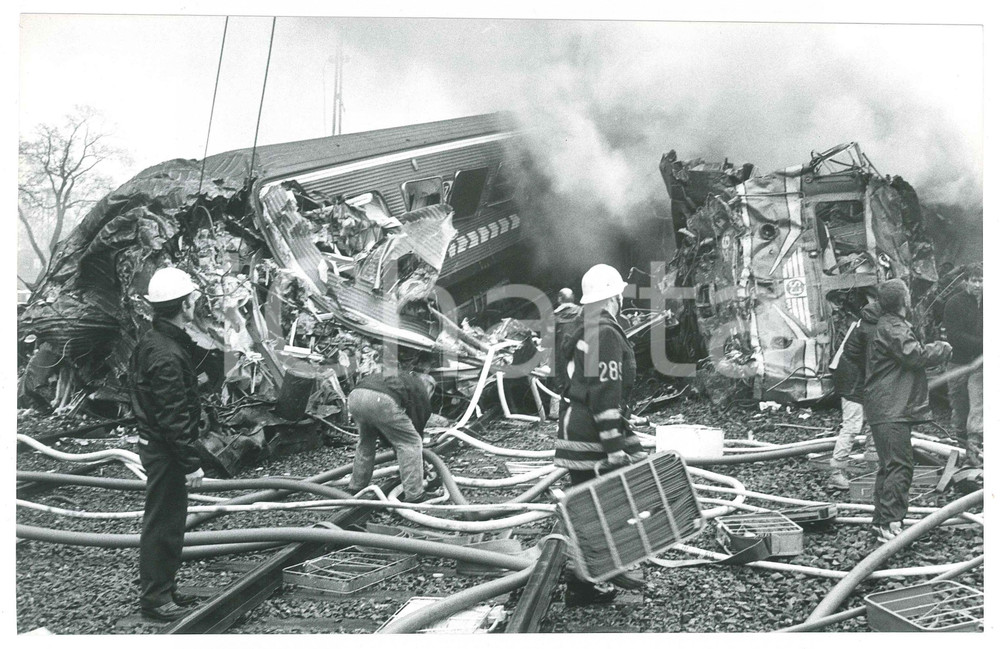 Fotografia d epoca originale 1987 LERUM  SWEDEN Train crash SJ Statens JÃ¤rnvÃ¤gar  Photo 24x16 cm 2 1