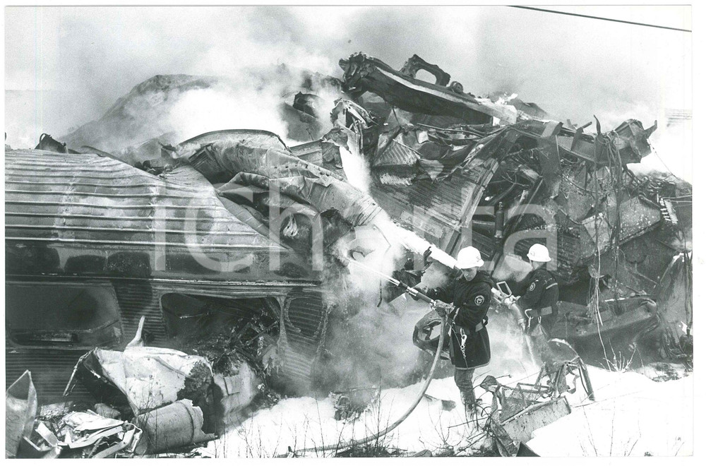 Fotografia d epoca originale 1987 LERUM  SWEDEN Train crash SJ Statens JÃ¤rnvÃ¤gar  Photo 24x16 cm 3 1