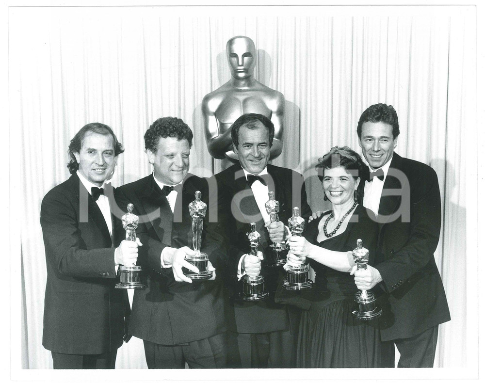 Fotografia d epoca originale 1988 60Â° ACADEMY AWARDS Bernardo BERTOLUCCI Vittorio STORARO Mark PEPLOE Foto 1