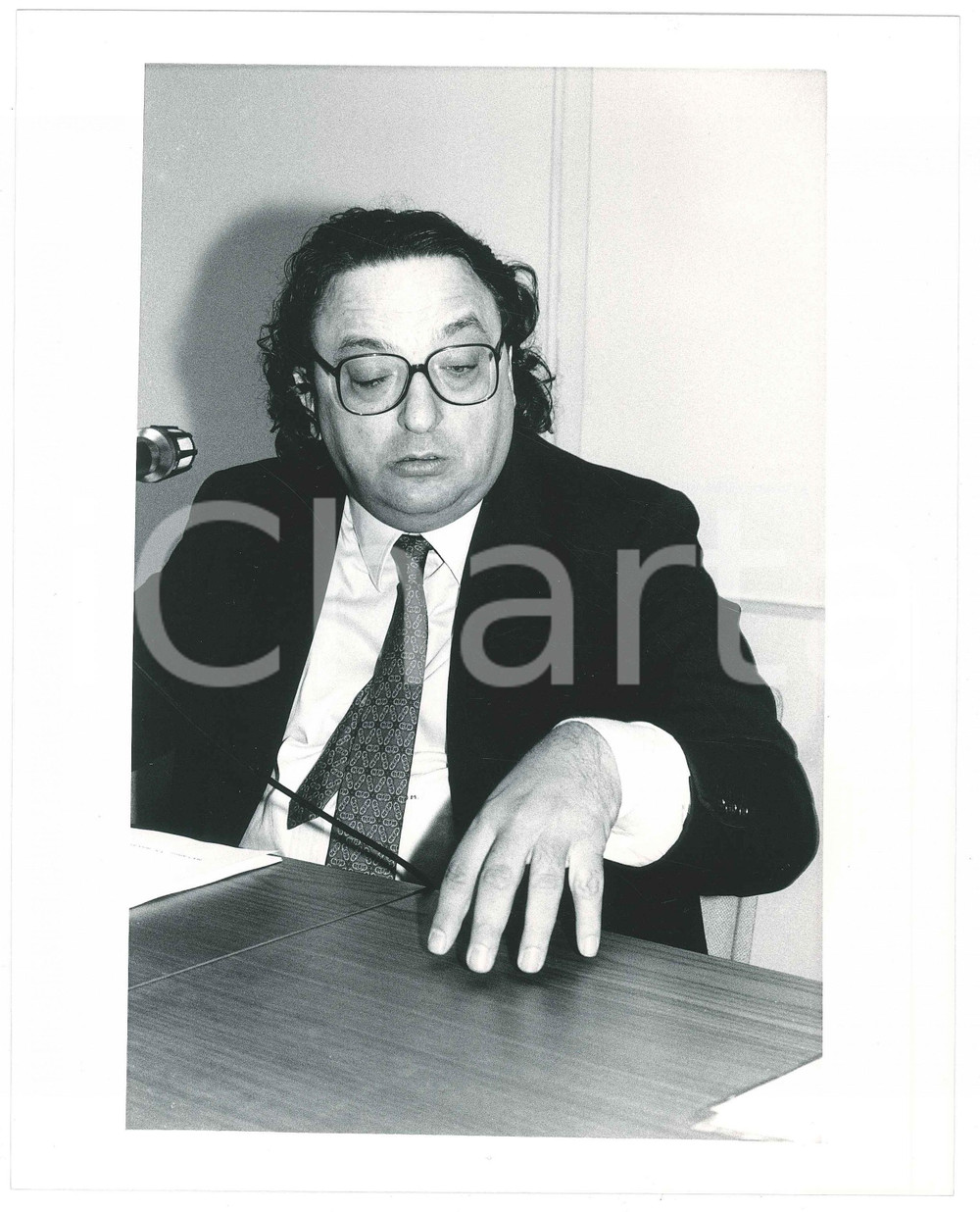Fotografia d epoca originale 1985 ca PARTITO SOCIALISTA Gianni DE MICHELIS Politico PSI Foto 20x25 cm 13 1