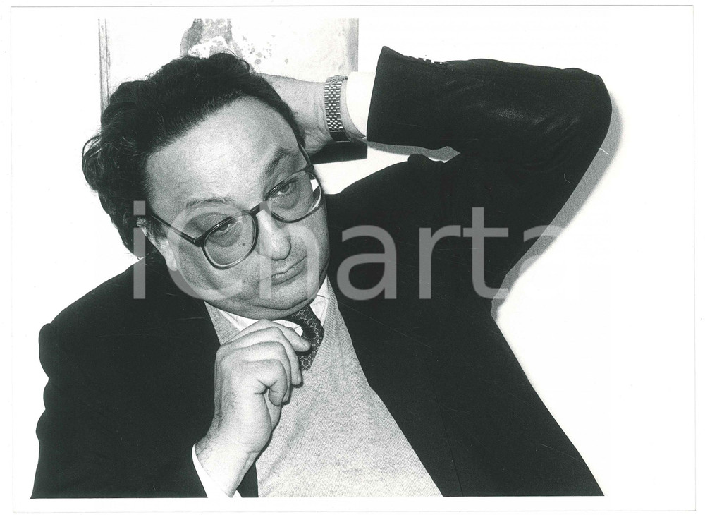 Fotografia d epoca originale 1985 ca PARTITO SOCIALISTA Gianni DE MICHELIS Politico PSI Foto 24x17 cm 12 1