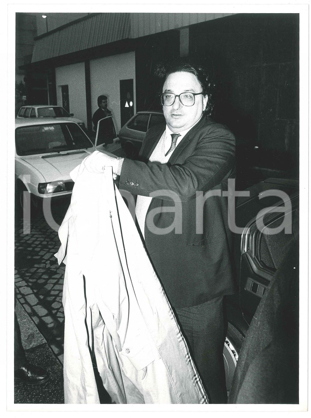 Fotografia d epoca originale 1985 ca PARTITO SOCIALISTA Gianni DE MICHELIS Politico PSI Foto 25x20 cm 2 1