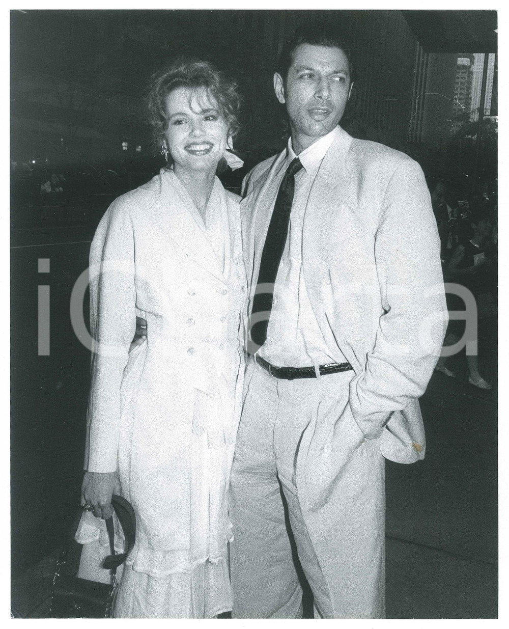 Fotografia d epoca originale 1989 NEW YORK PremiÃ¨re THE TALL GUY Jeff GOLDBLUM Geena DAVIS Photo 20x25 cm 1
