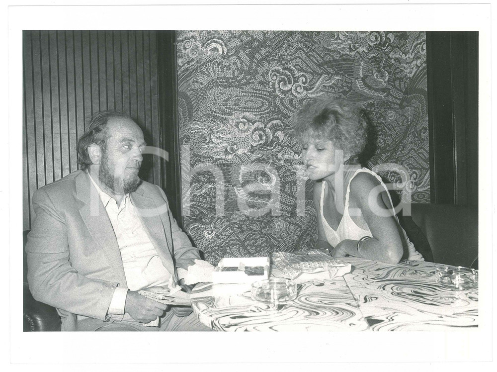 Fotografia d epoca originale 1985 ca ITALIA  CINEMA Marco FERRERI Hanna SCHYGULLA Foto 24x18 cm 1