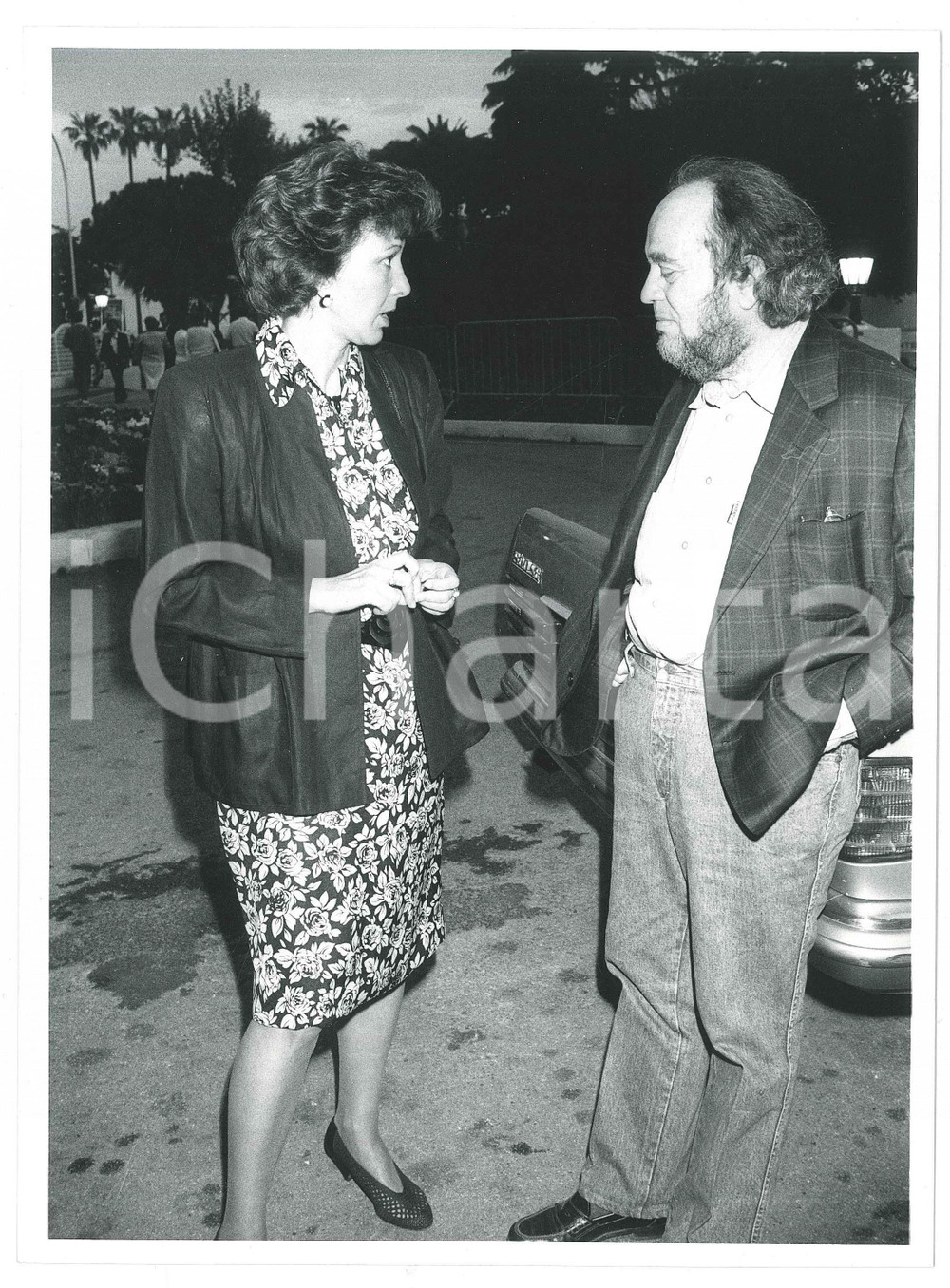 Fotografia d epoca originale 1985 ca ITALIA  CINEMA Marco FERRERI con la moglie Jacqueline  Foto 18x24  cm 1