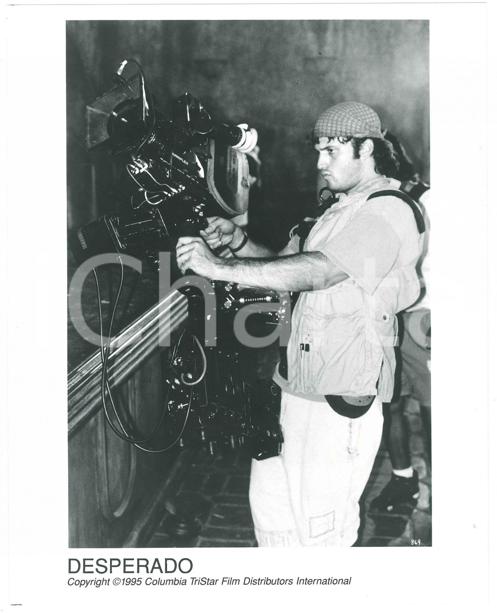 Materiale cinematografico d’epoca 1995 CINEMA  DESPERADO Robert RODRIGUEZ on the set  Photo 20x25 cm 1 1