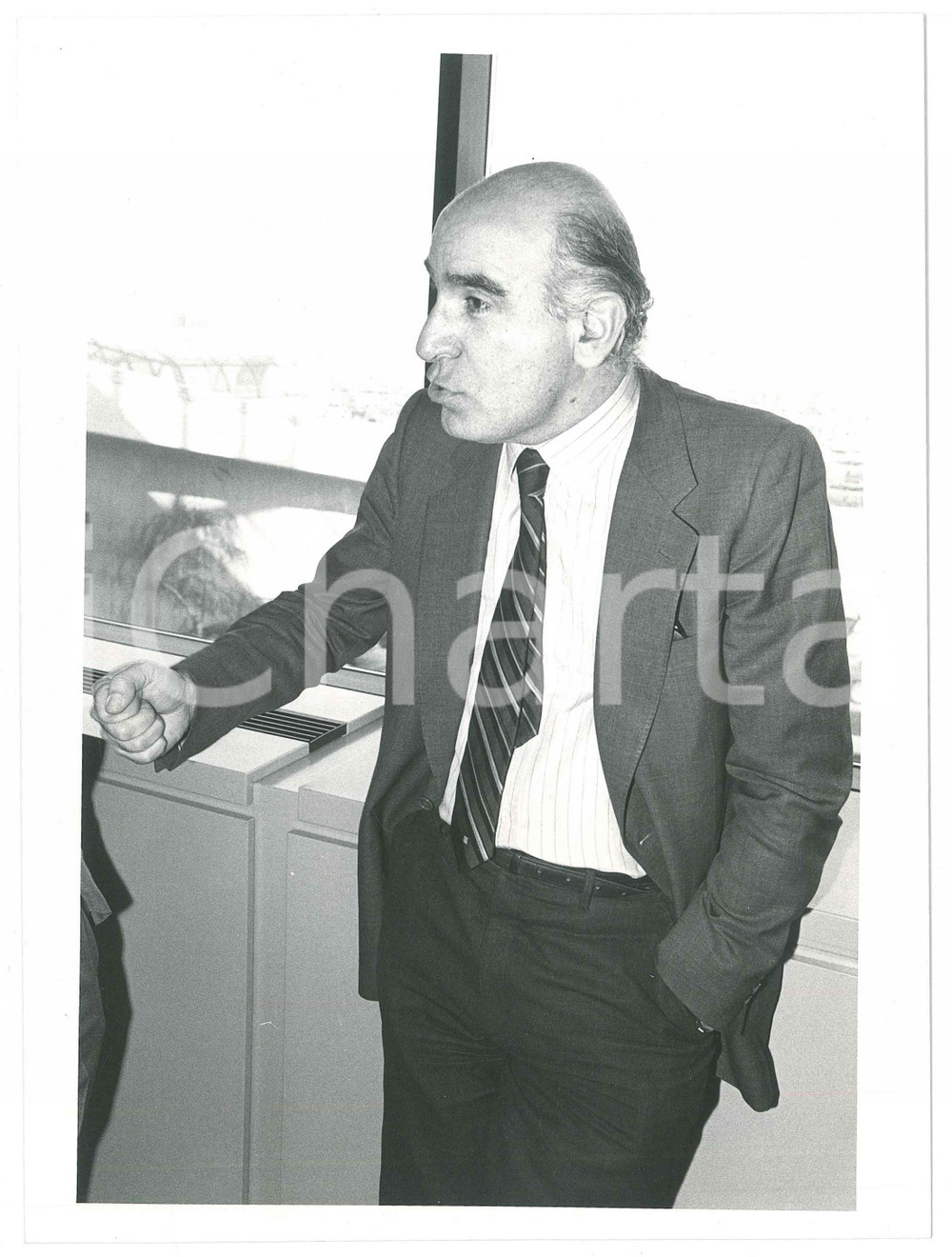 Fotografia d epoca originale 1985 ca DEMOCRAZIA CRISTIANA Cesare GOLFARI Politico DC Foto 24x18 cm 1