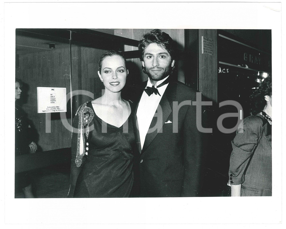 Fotografia d epoca originale 1987 CANNES Greta SCACCHI Vincent SPANO Foto 25x20 cm 1