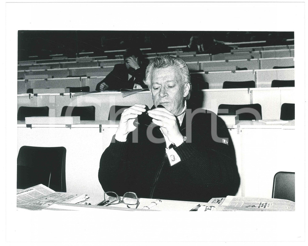 Fotografia d epoca originale 1987 RIMINI 44Â° Congresso PSI Giampaolo PANSA  Foto 20x25 cm 2 1