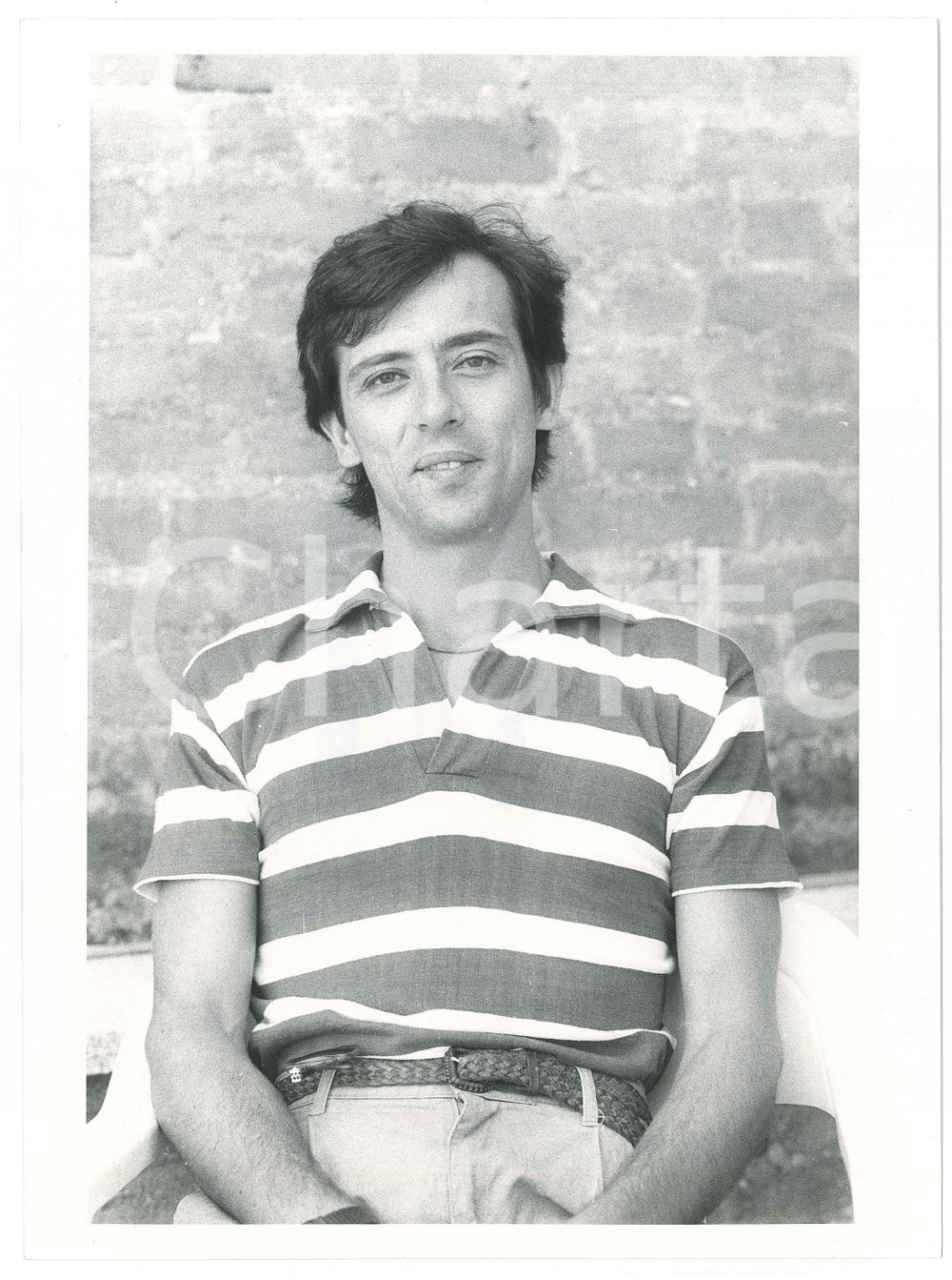 Fotografia d epoca originale 1983 VENEZIA  MOSTRA DEL CINEMA Mattia SBRAGIA Ritratto  Foto 18x24 cm 1