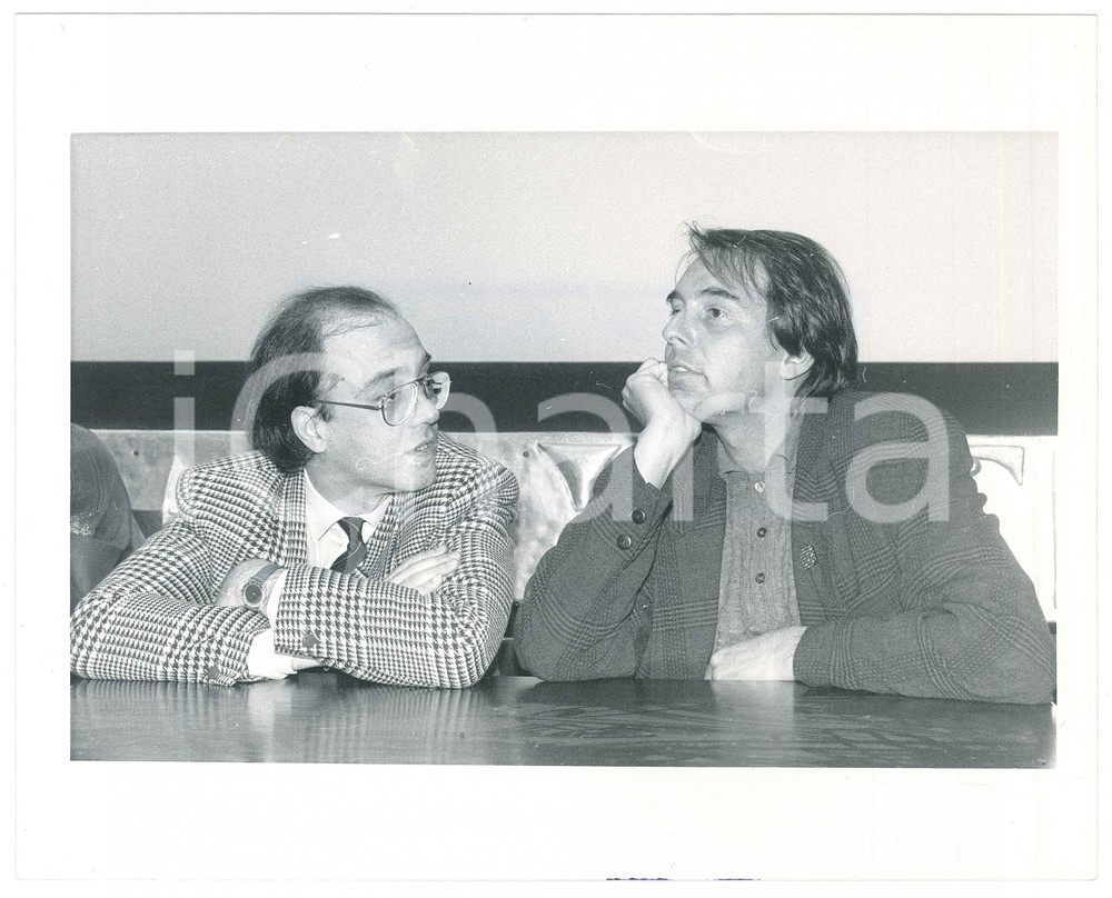 Fotografia d epoca originale 1987 FESTIVAL DI SANREMO Marco RAVERA Carlo MASSARINI Foto 25x20 cm 1