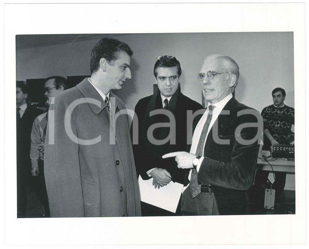 Fotografia d epoca originale 1985 ca ITALIA  PSI Ugo FINETTI Angelo GUGLIELMI Foto 25x20 cm 1