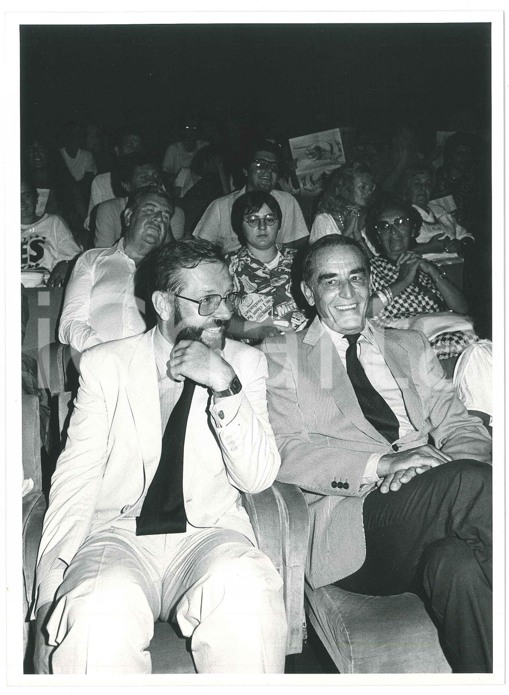 Fotografia d epoca originale 1985 VENEZIA Mostra del Cinema  Krzysztof ZANUSSI Vittorio GASSMAN 2 Foto 1
