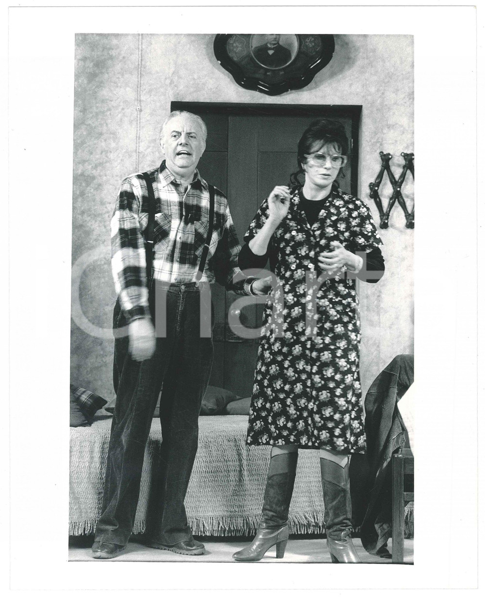 Fotografia d epoca originale 1988 RAI 3 TRASMISSIONE FORZATA Dario FO Franca RAME 1 Foto 20x25 cm 1