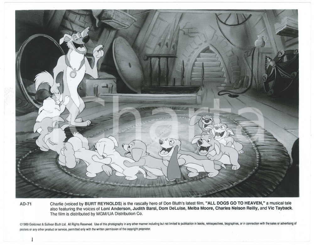 Materiale cinematografico d’epoca 1989 CINEMA  ALL DOGS GO TO HEAVEN Movie by Don BLUTH Photo 25x20 cm 2 1