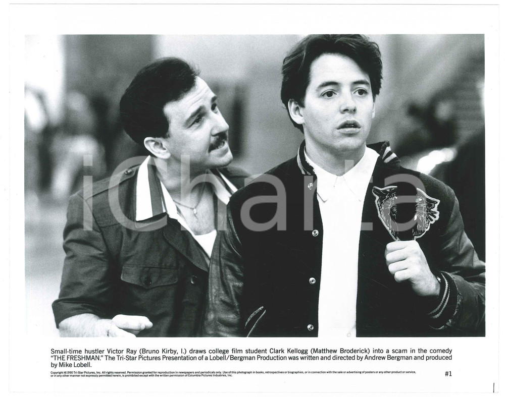 Materiale cinematografico d’epoca 1990 THE FRESHMAN Matthew BRODERICK Bruno KIRBY  Photo 25x20 cm 1