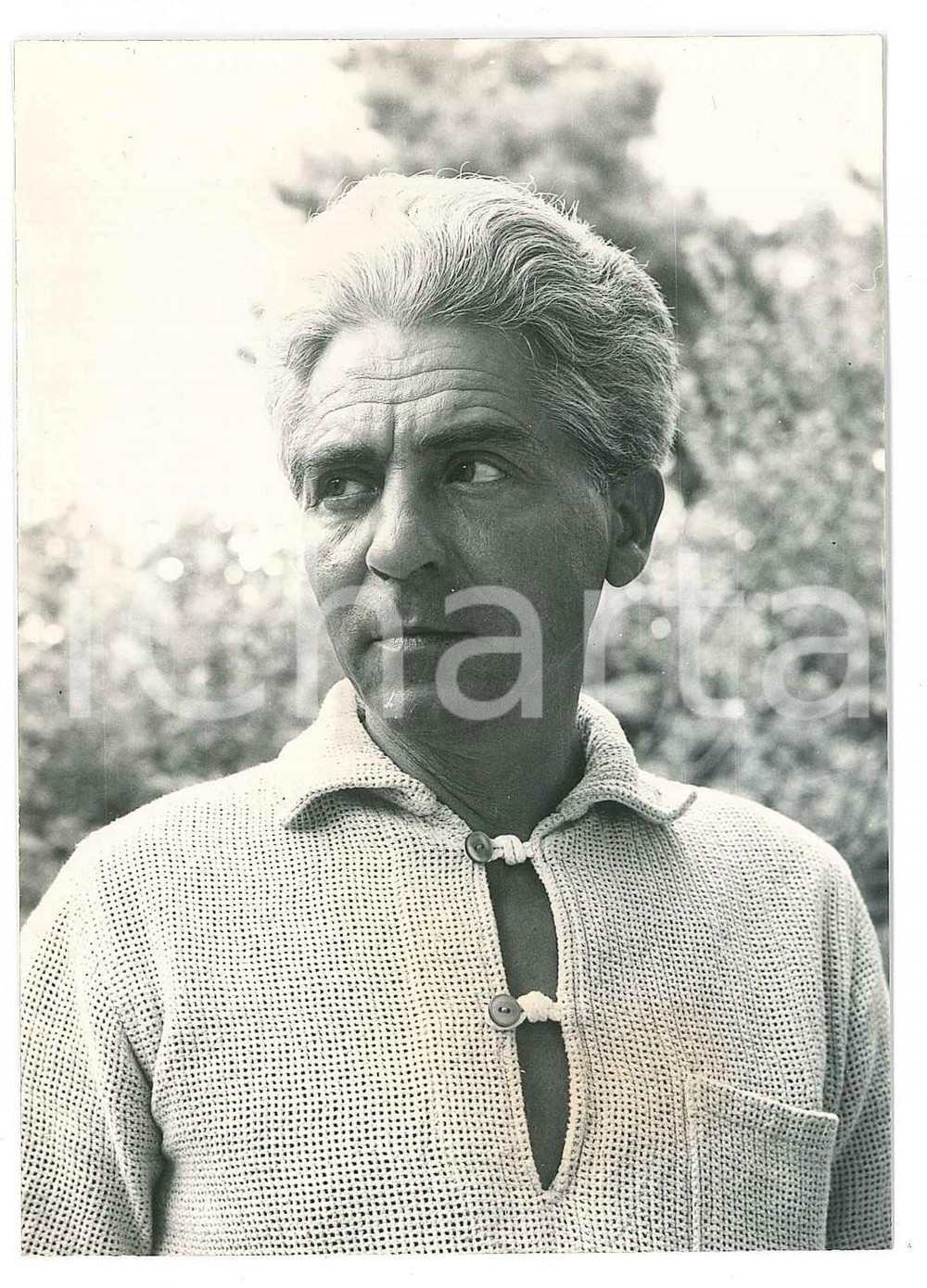 Fotografia d epoca originale 1965 ca s. l. Artista Mirko BASALDELLA  Ritratto   Foto 9x13 cm 1