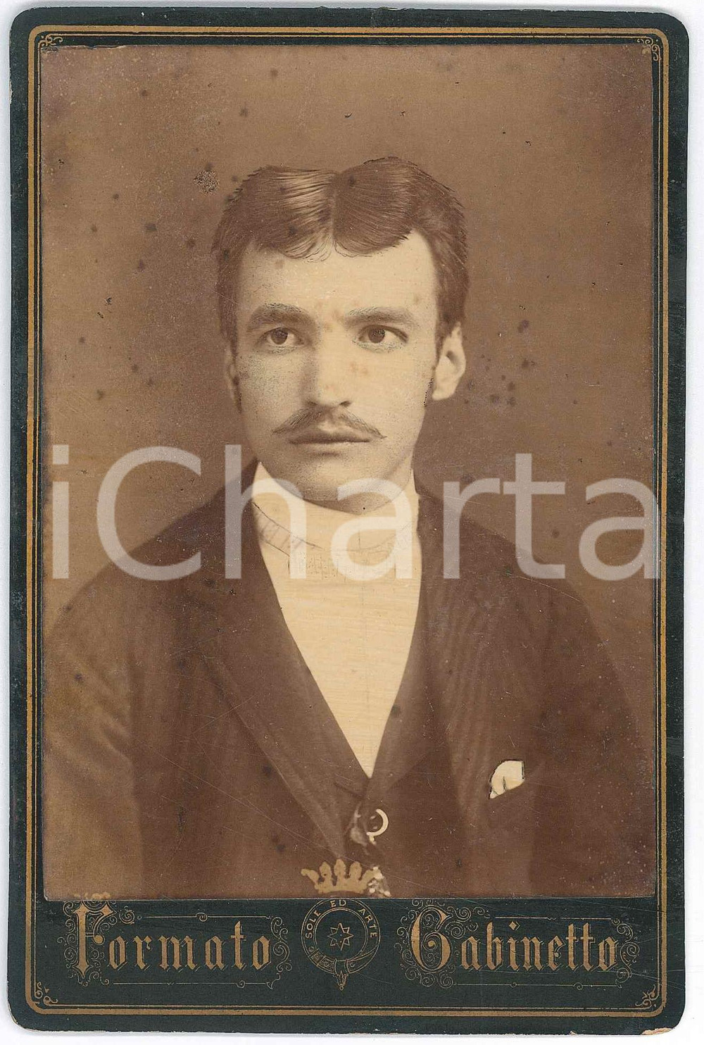 1880 ca COSTUME ITALIA Ritratto di giovane uomo - Foto Formato Gabinetto