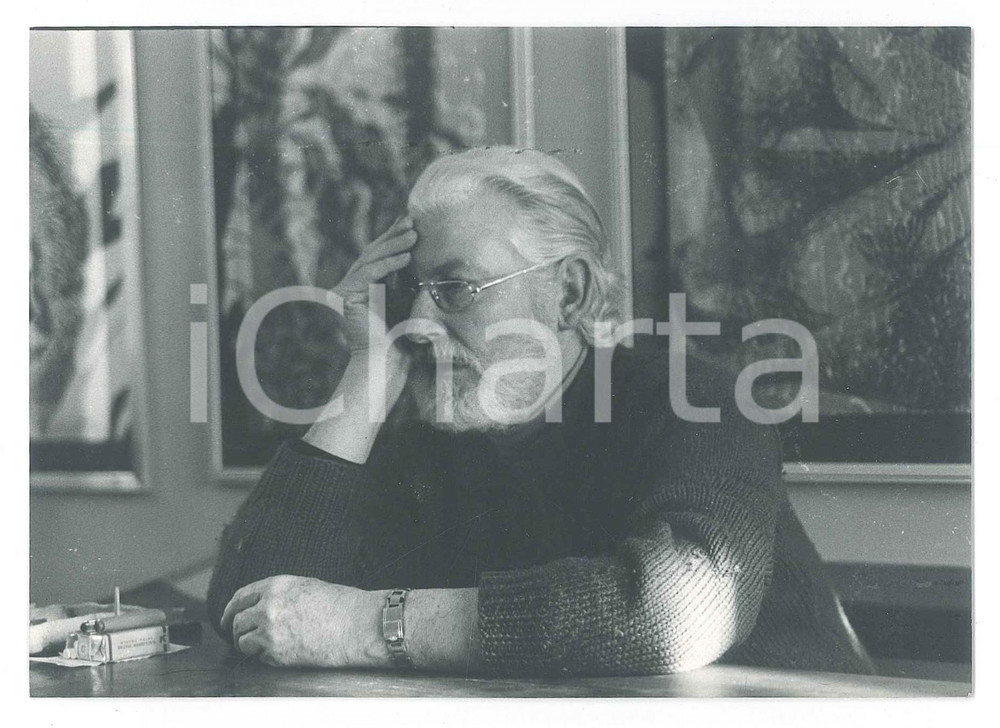 Fotografia d epoca originale 1980 ca ARTE ITALIA Scultore Jorio VIVARELLI  Ritratto  Foto 15x10 cm 1