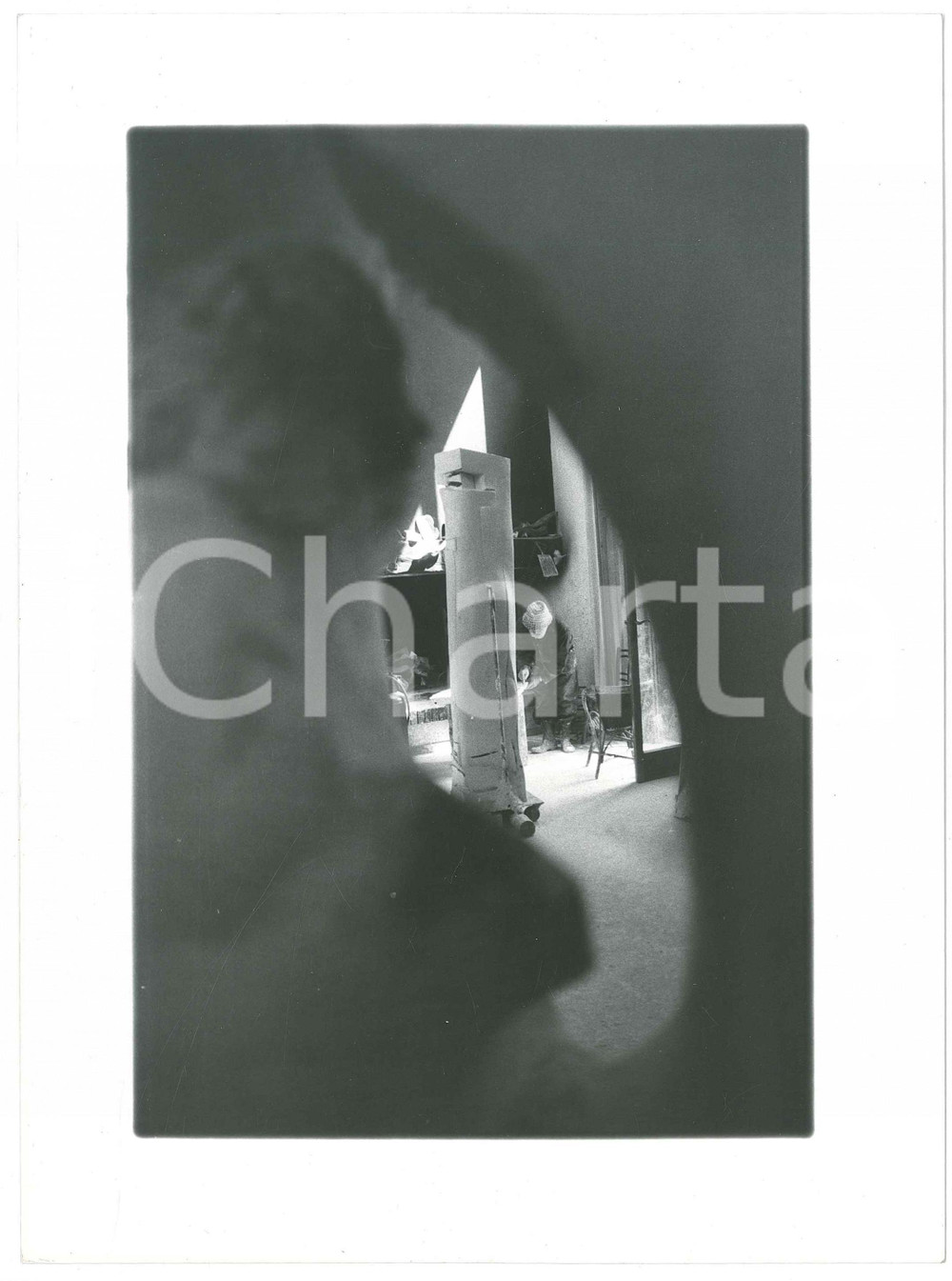 Fotografia d epoca originale 1990 ca ARTE ITALIA Scultore Jorio VIVARELLI in atelier  Foto 18x24 cm 1