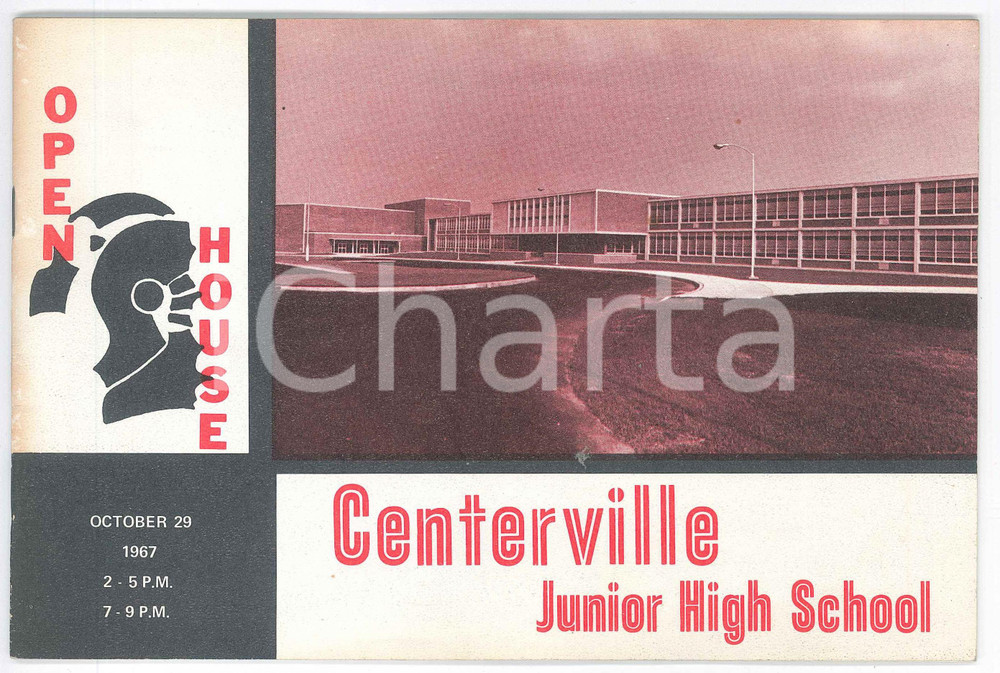 Materiale pubblicitario d’epoca 1967 FREMONT CA, USA CENTERVILLE Junior High School  Brochure 28 p. 1