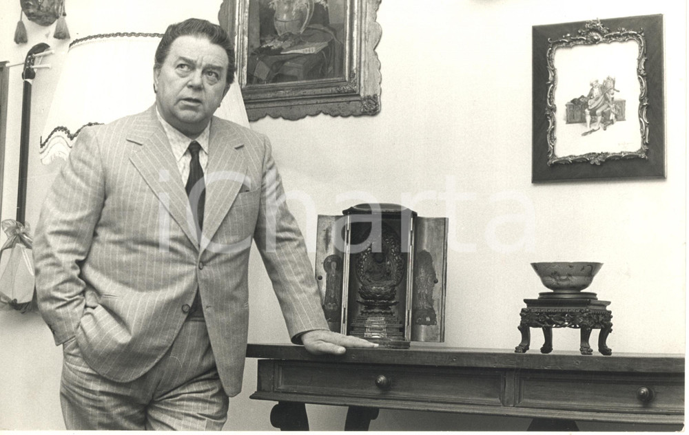 Fotografia d epoca originale 1970 ca ITALIA Tenore Ferruccio TAGLIAVINI  Ritratto  Foto 30x20 cm 1