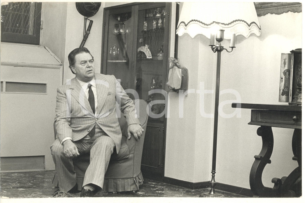 Fotografia d epoca originale 1970 ca ITALIA Tenore Ferruccio TAGLIAVINI  Ritratto  Foto DANNEGGIATA 1