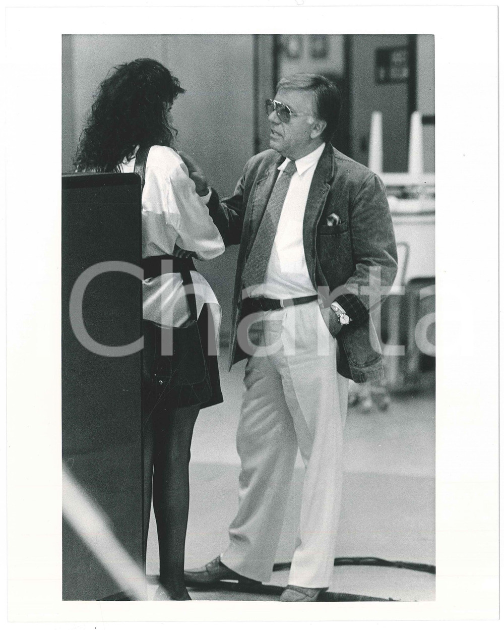 Fotografia d epoca originale 1987  RAI DUE Mezzogiorno é... Gianfranco FUNARI Barbara LUCCHI Foto 2 1