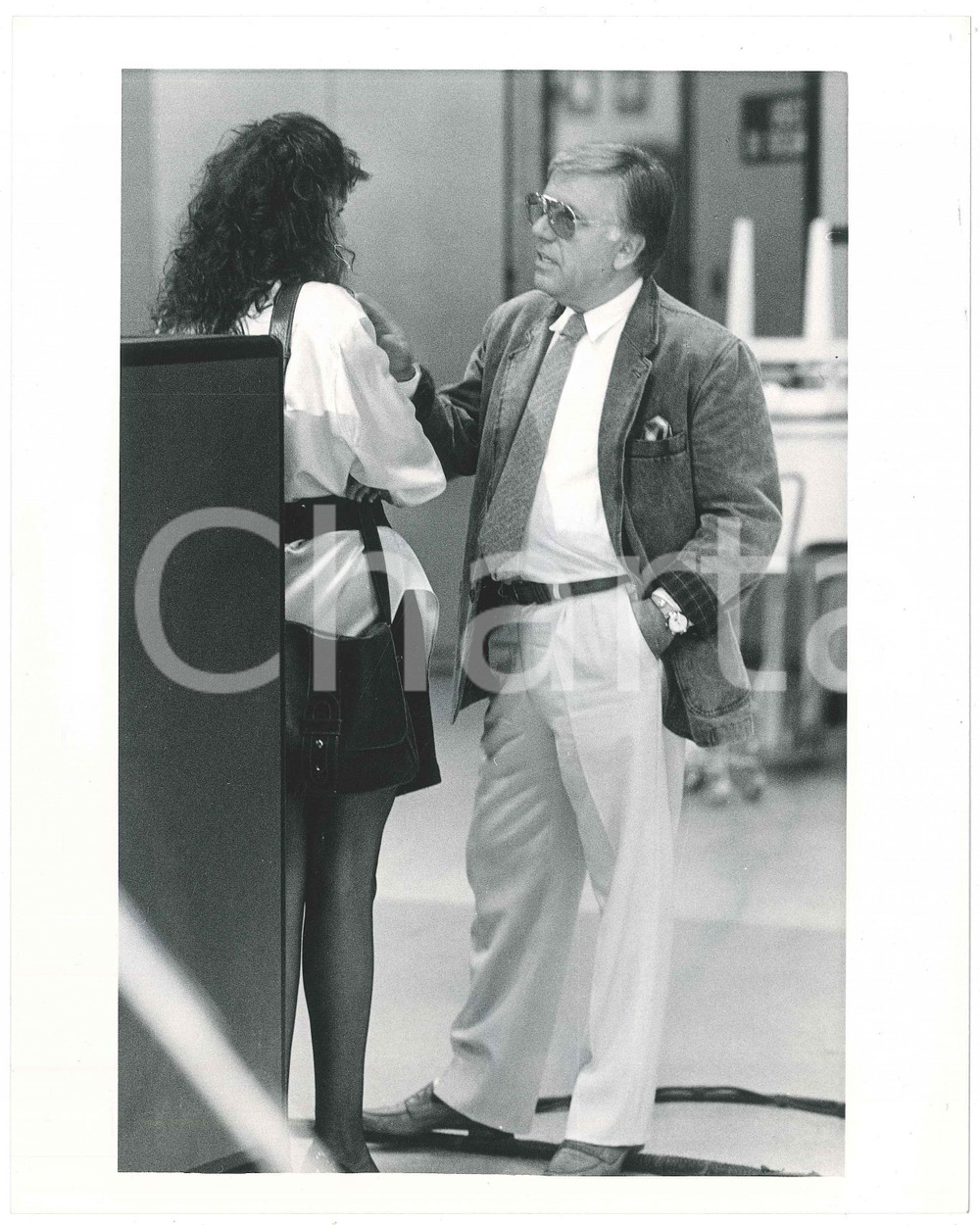Fotografia d epoca originale 1987 RAI DUE Mezzogiorno é... Gianfranco FUNARI Barbara LUCCHI Foto 3 1