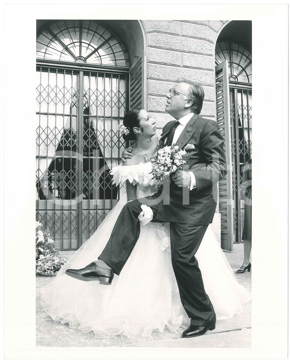 Fotografia d epoca originale 1987 MILANO Matrimonio Gianfranco FUNARI Rossana SEGHEZZI  Foto 20x25 cm 1 1