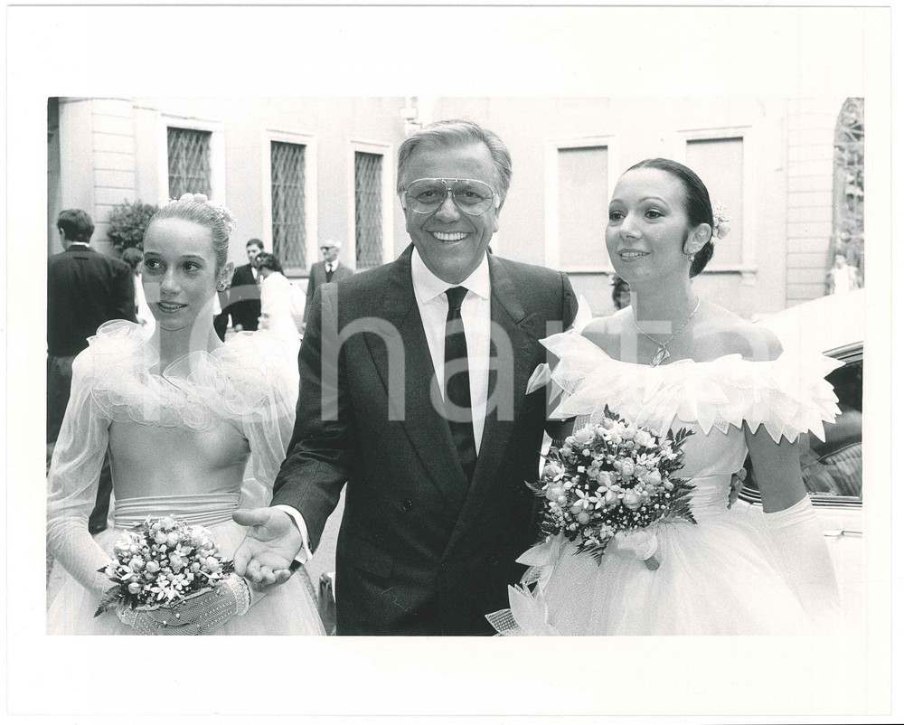 Fotografia d epoca originale 1987 MILANO Matrimonio Gianfranco FUNARI Rossana SEGHEZZI Foto 25x20 cm 1