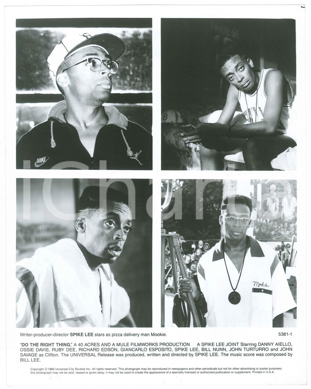 Materiale cinematografico d’epoca 1989 DO THE RIGHT THING Spike LEE Ritratto del regista  Foto 20x25 cm 1 1