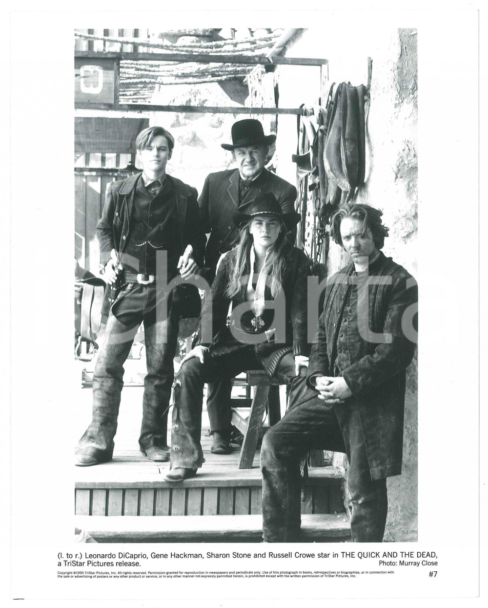 Materiale cinematografico d’epoca 1995 THE QUICK AND THE DEAD Leonardo DiCAPRIO Gene HACKMAN Sharon STONE Foto 1