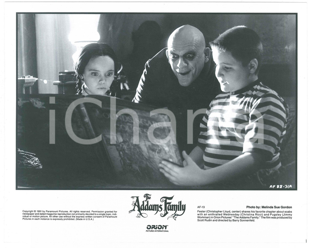 Materiale cinematografico d’epoca 1991 ADDAMS FAMILY Christopher LLOYD Christina RICCI Jimmy WORKMAN Foto 25x20 cm 1