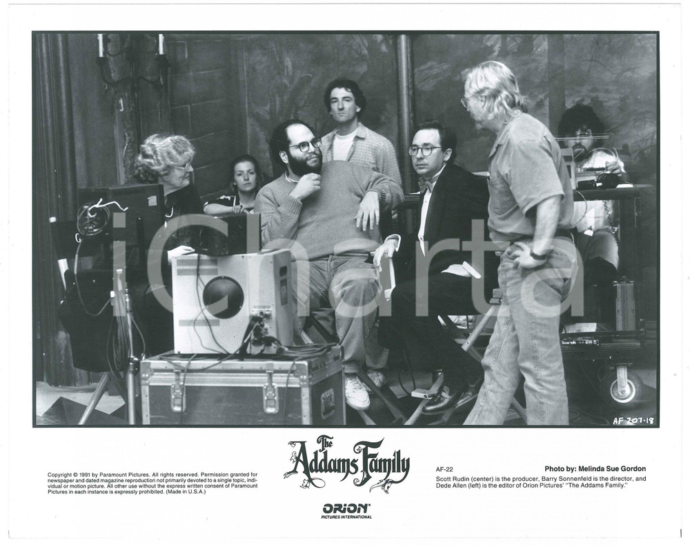 Materiale cinematografico d’epoca 1991 ADDAMS FAMILY Scott RUDIN Barry SONNENFELD Dede ALLEN Foto 25x20 cm 1