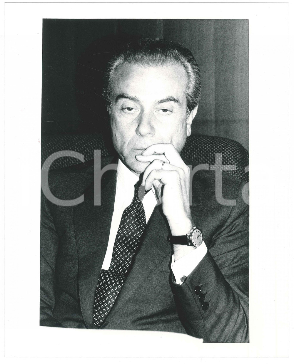 Fotografia d epoca originale 1990 ca FININVEST Vicepresidente Gianni LETTA  Ritratto  Foto 20x25 cm 4 1