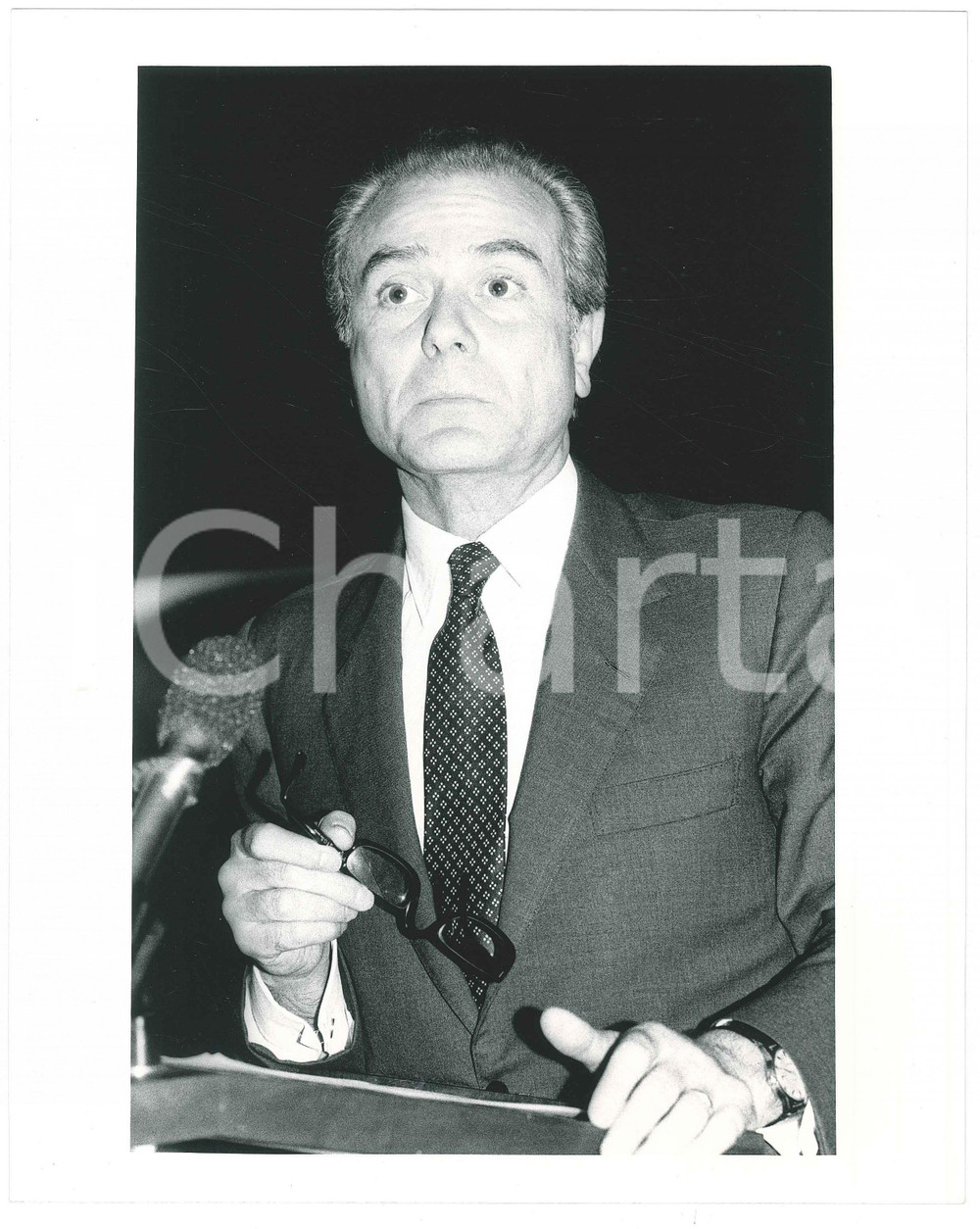 Fotografia d epoca originale 1990 ca FININVEST Vicepresidente Gianni LETTA  Ritratto  Foto 20x25 cm 2 1
