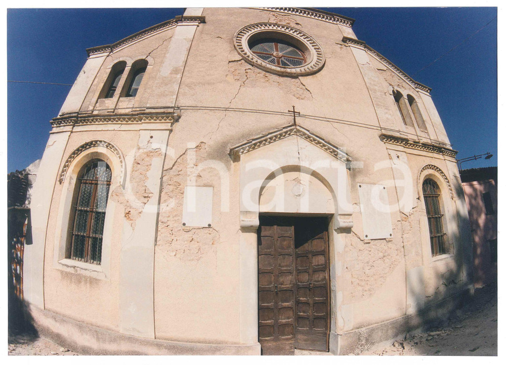 Fotografia d epoca originale 1997 TERREMOTO NOCERA UMBRA  STRAVIGNANO  Chiesa di Santa Maria  Foto 25x18 1