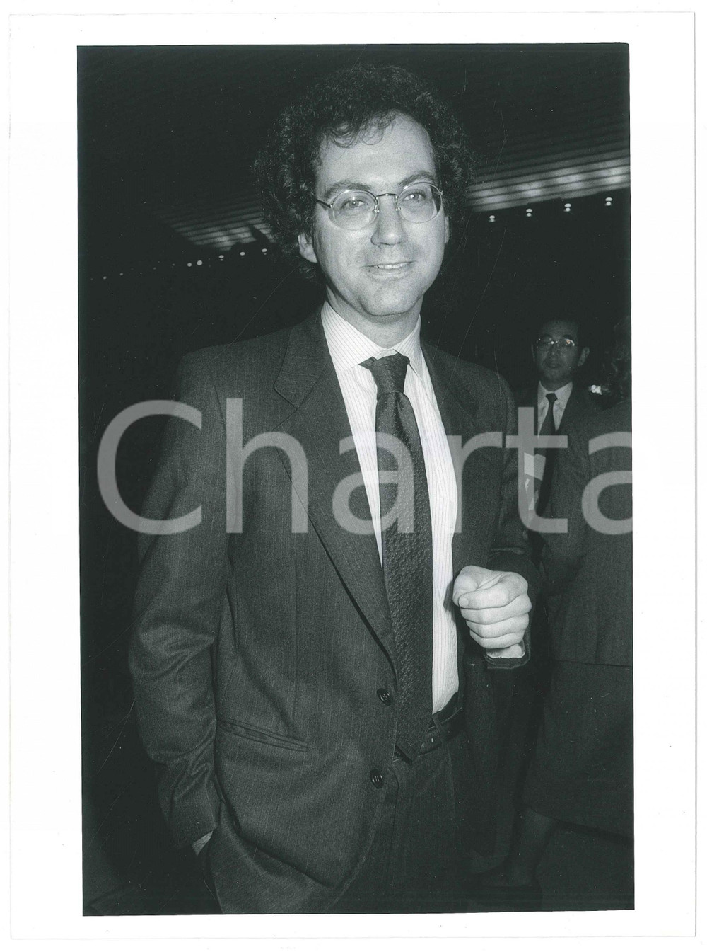 Fotografia d epoca originale 1986 MILANO Charles SABEL a un convegno  Foto 18x24 cm 1
