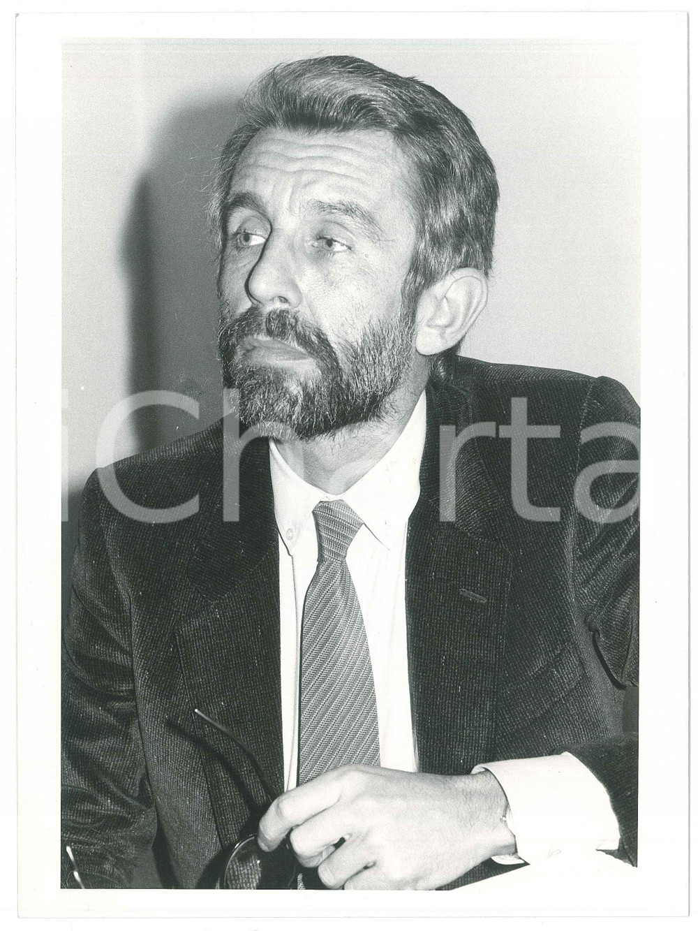 Fotografia d epoca originale 1985 ca PARTITO REPUBBLICANO Maurizio STECCANNELLA Politico PRI Foto 18x24 cm 1