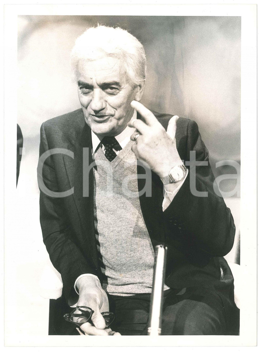 Fotografia d epoca originale 1985 ca PSDI Martino SCOVACRICCHI  Partito Socialista Democratico  Foto 18x24 1