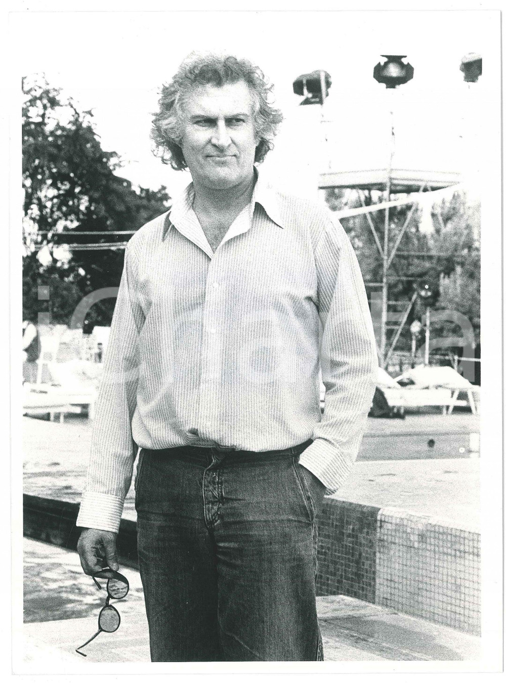 Fotografia d epoca originale 1985 ca CINEMA Fernando Ezequiel SOLANAS Ritratto  Foto 18x24 cm 1