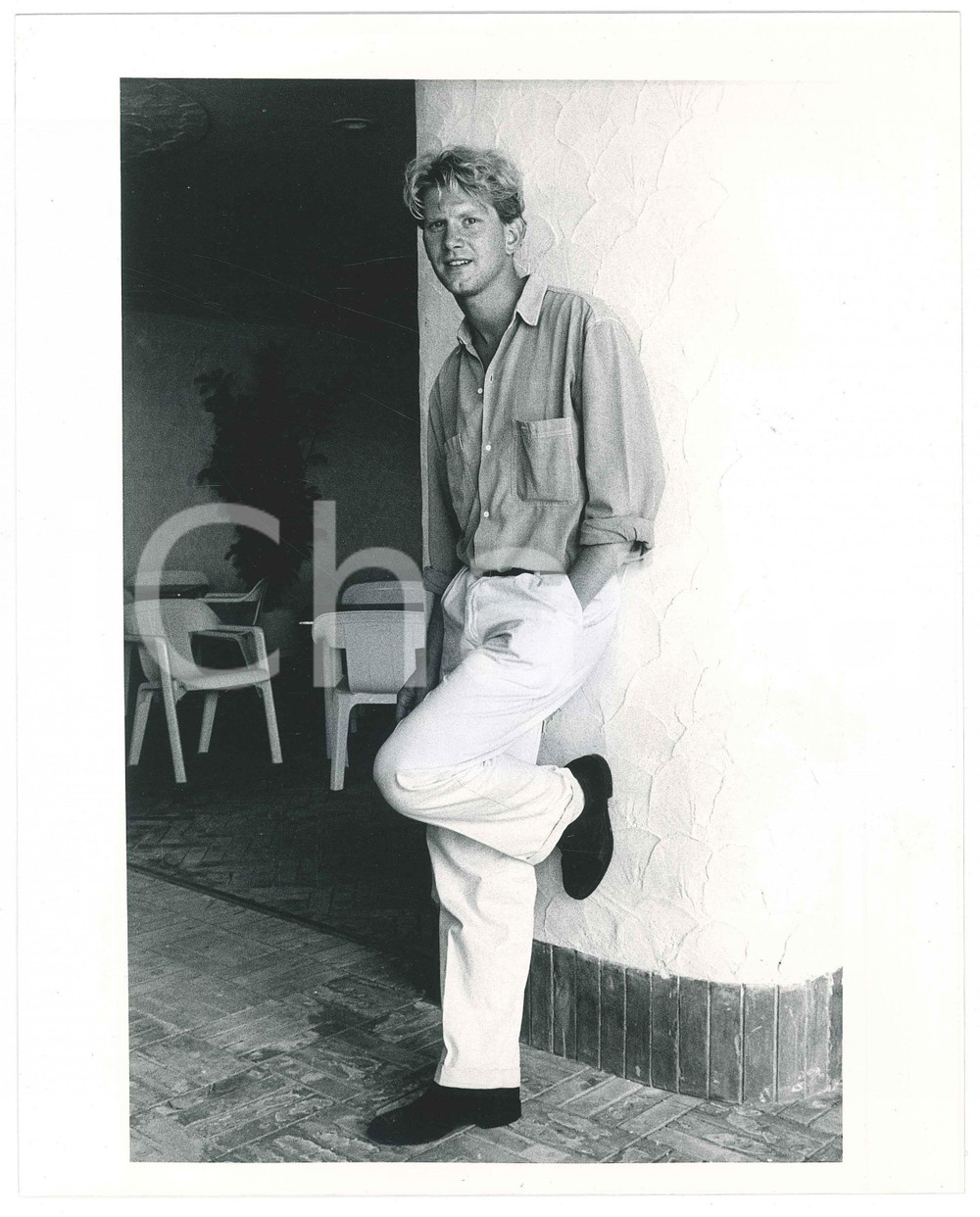 Fotografia d epoca originale 1985 ca CINEMA James WILBY Ritratto dell attore  Foto 20x25 cm 1