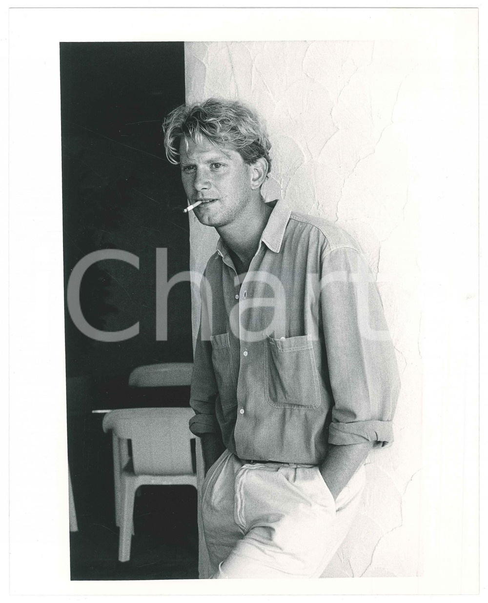 Fotografia d epoca originale 1985 ca CINEMA James WILBY Ritratto dell attore  Foto 20x25 cm 4 1