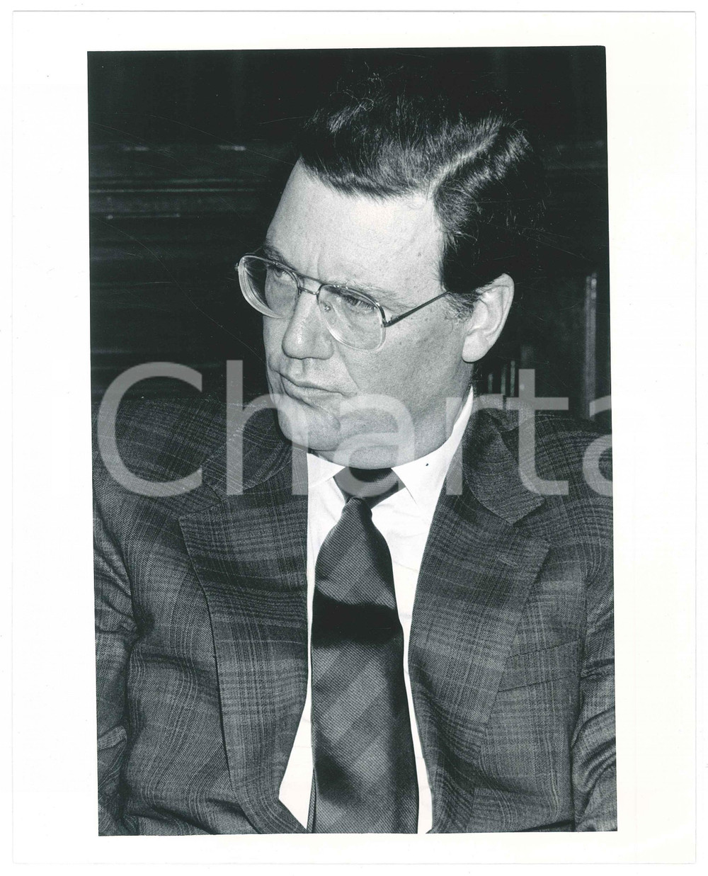 Fotografia d epoca originale 1985 ca GERMANY Gunther DEPATS Journalist at DIE WELT  Photo 20x25 1